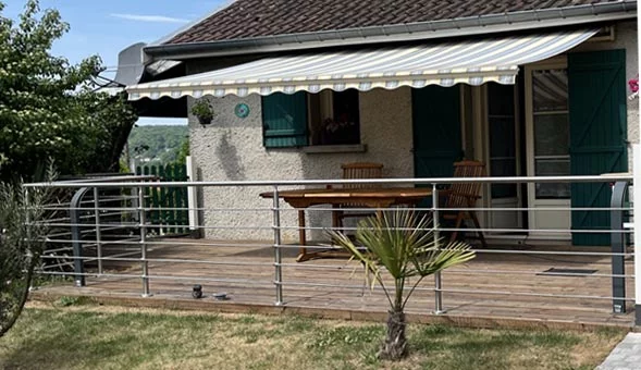garde corps terrasse 5 barres design sans hauteur de chute